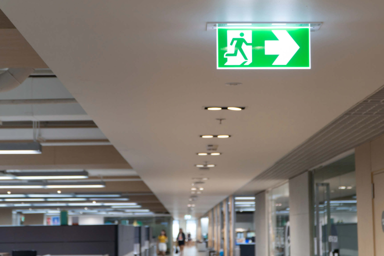 Exit sign