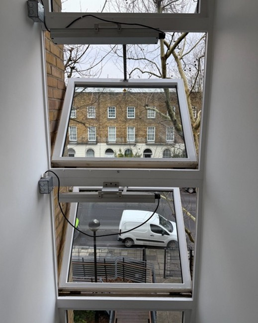 Open window showing installation