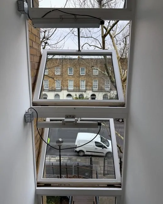 Open window showing installation